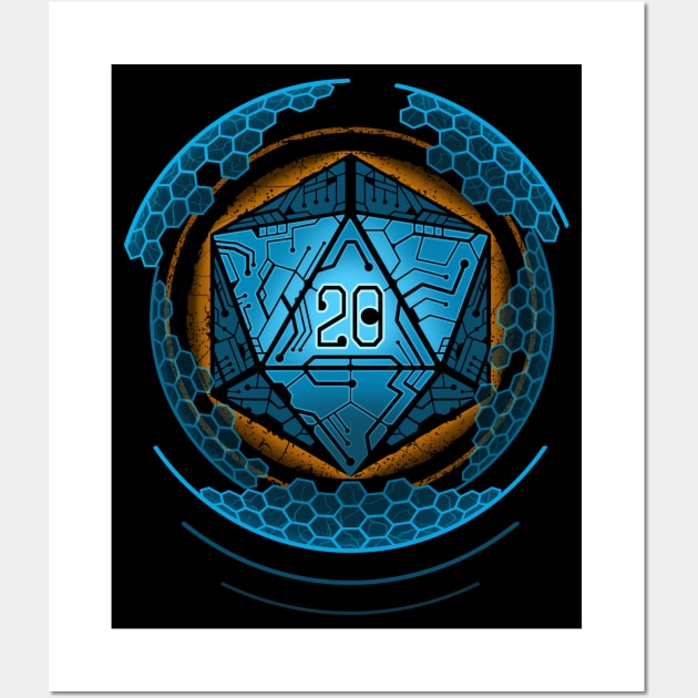 Sci-fi Shield D20 Wall Art by MaratusFunk